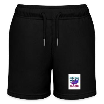 Ich bin im GAME – bunter Spruch - Kinder Organic Joggingshorts Mini Bolter von Stanley/Stella - Schwarz - Vorne