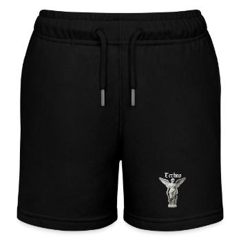 Techno Angel Gothic Statue Motif - Kids Organic Sweat Shorts by Stanley/Stella - black - Front