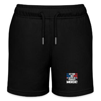 French French France - Kids Organic Sweat Shorts by Stanley/Stella - black - Front