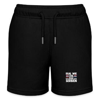Serbe Serbe Serbie - Short de jogging enfant bio Stanley/Stella - noir - Devant