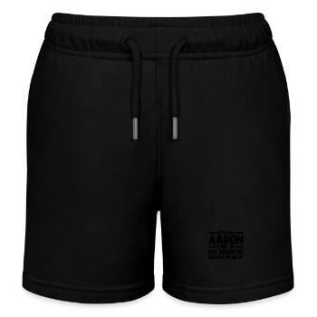 Vorname Aaron - Kinder Organic Joggingshorts Mini Bolter von Stanley/Stella - Schwarz - Vorne