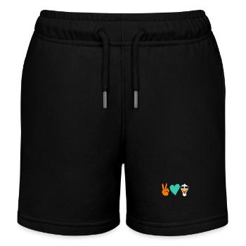 Oie - Short de jogging enfant bio Stanley/Stella - noir - Devant