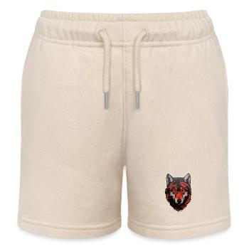 Illustration von mystischer Tierwelt und Blumen - Kinder Organic Joggingshorts Mini Bolter von Stanley/Stella - Natur - Vorne