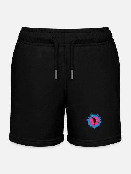 Hockey 3D - Short de jogging enfant bio Stanley/Stella - noir