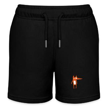 Fuchs - Kinder Organic Joggingshorts Mini Bolter von Stanley/Stella - Schwarz - Vorne