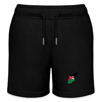 Carte du drapeau de la Jordanie - Short de jogging enfant bio Stanley/Stella - noir - Devant