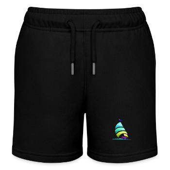 Yacht à voile - Short de jogging enfant bio Stanley/Stella - noir - Devant