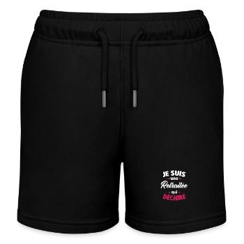 Je Suis Une Retraitée Qui Déchire - Short de jogging enfant bio Stanley/Stella - noir - Devant