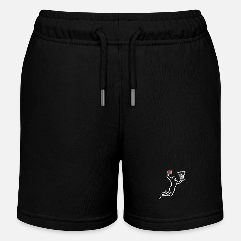 Basketteur Basket ball - Short de jogging enfant bio Stanley/Stella - noir