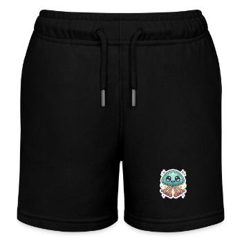 Jellyfish Lover - Kids Organic Sweat Shorts by Stanley/Stella - black - Front