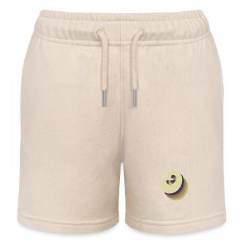 Letter o retro - Kids Organic Sweat Shorts by Stanley/Stella - soft Ecru - Front