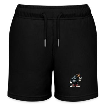 coole Bombe, Sonnenbrille, rote Turnschuhe, Rockschild - Kinder Organic Joggingshorts Mini Bolter von Stanley/Stella - Schwarz - Vorne