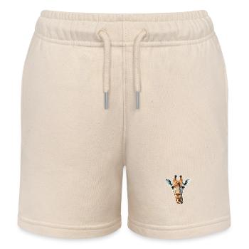 Giraffenkopf - Kinder Organic Joggingshorts Mini Bolter von Stanley/Stella - Natur - Vorne