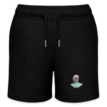 Statue römisch mit Sonnenbrille modern style art - Kinder Organic Joggingshorts Mini Bolter von Stanley/Stella - Schwarz - Vorne