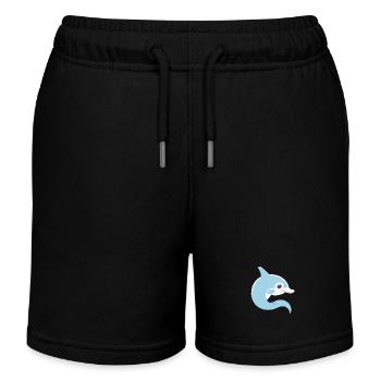 Delphin im Meer Rolle - Kinder Organic Joggingshorts Mini Bolter von Stanley/Stella - Schwarz - Vorne