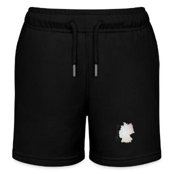 Deutschland Landkarte umrahmt echten Volleyball EN - Kinder Organic Joggingshorts Mini Bolter von Stanley/Stella - Schwarz - Vorne