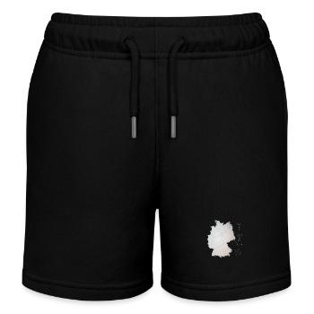 Deutschland Landkarte umrahmt echten Volleyball DE - Kinder Organic Joggingshorts Mini Bolter von Stanley/Stella - Schwarz - Vorne