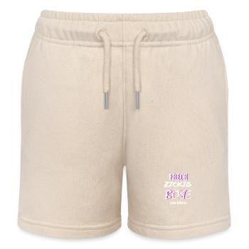 Effronté et méchant ? mais jolie - Short de jogging enfant bio Stanley/Stella - écru doux - Devant
