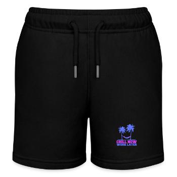 Chill Now Work Later Hängematte Arbeiten Schlafen - Kinder Organic Joggingshorts Mini Bolter von Stanley/Stella - Schwarz - Vorne