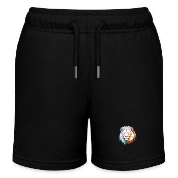 Löwe Vektor Kunst mit lebendigen Farben Illustration - Kinder Organic Joggingshorts Mini Bolter von Stanley/Stella - Schwarz - Vorne