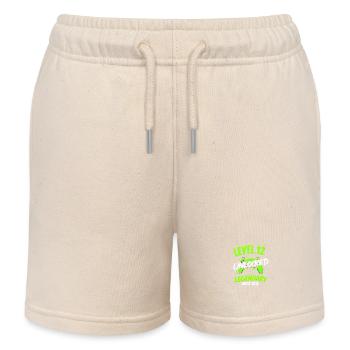 Niveau 12 - Jeune Gamer Drôle 2013 - Short de jogging enfant bio Stanley/Stella - écru doux - Devant