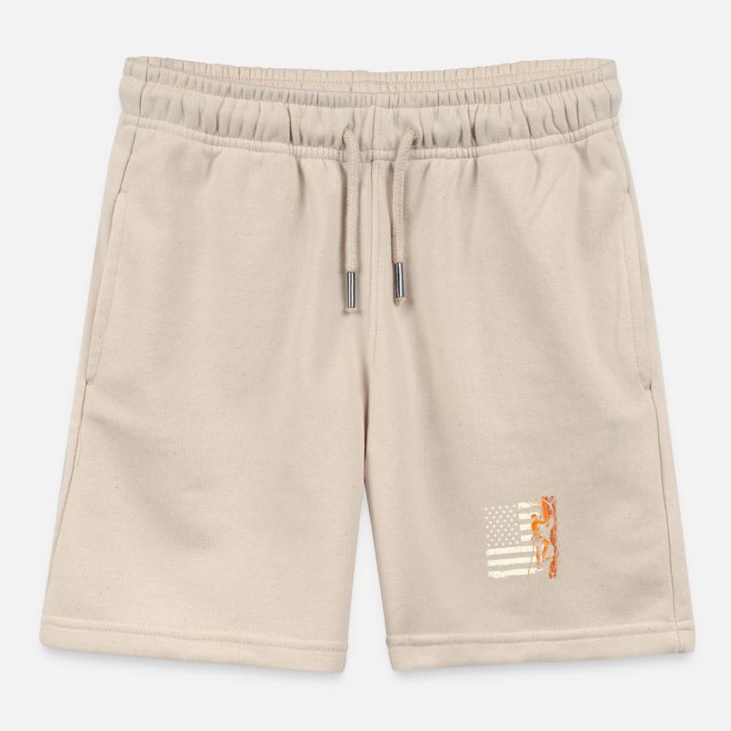 Arborist Flag Forest Lumberjack Gift Kids Organic Sweat Shorts by Stanley/Stella