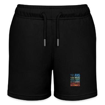 12 Ans – Un Voyage à Travers le Temps - Kinder Organic Joggingshorts Mini Bolter von Stanley/Stella - Schwarz - Vorne