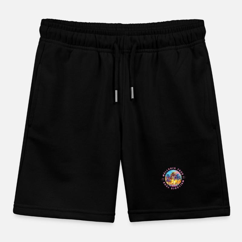 Mallorca Palm Trees Tour Kids Organic Sweat Shorts by Stanley/Stella
