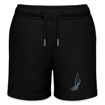 Segelboot - Kinder Organic Joggingshorts Mini Bolter von Stanley/Stella - Schwarz - Vorne