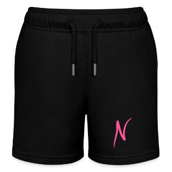 Buchstabe N Anfangsbuchstabe Modern - Kinder Organic Joggingshorts Mini Bolter von Stanley/Stella - Schwarz - Vorne