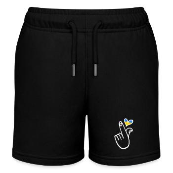 Ukraine - Short de jogging enfant bio Stanley/Stella - noir - Devant