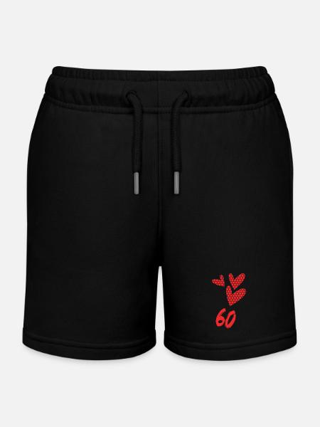 60. 60 YEARS. 60TH ANNIVERSARY. BIRTHDAY 60 YEARS. - Kids Organic Sweat Shorts by Stanley/Stella - black