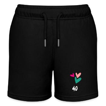 40. 40 ANS. 40e ANNIVERSAIRE. ANNIVERSAIRE 40 ANS. - Short de jogging enfant bio Stanley/Stella - noir - Devant