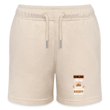 Bowling-Mama wie eine normale Mutter, außer Mama - Kinder Organic Joggingshorts Mini Bolter von Stanley/Stella - Natur - Vorne