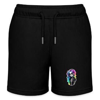 Halloween - Rock & Regenbogen - Kinder Organic Joggingshorts Mini Bolter von Stanley/Stella - Schwarz - Vorne