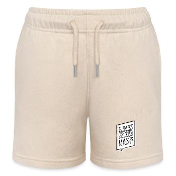 conspiracy astronomy gifts telescope - Kids Organic Sweat Shorts by Stanley/Stella - soft Ecru - Front