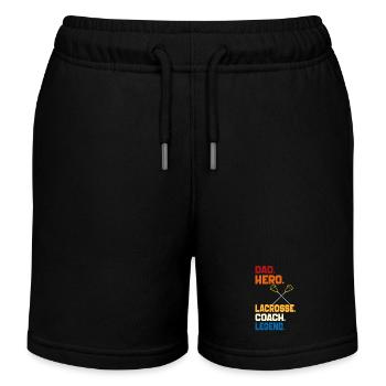 Dad Hero Lacrosse Coach Legende 2024 Sport Jahrgang - Kinder Organic Joggingshorts Mini Bolter von Stanley/Stella - Schwarz - Vorne