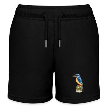 Eisvogel - Kinder Organic Joggingshorts Mini Bolter von Stanley/Stella - Schwarz - Vorne