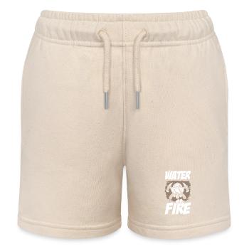 Water or Fire Firefighter - Kinder Organic Joggingshorts Mini Bolter von Stanley/Stella - Natur - Vorne