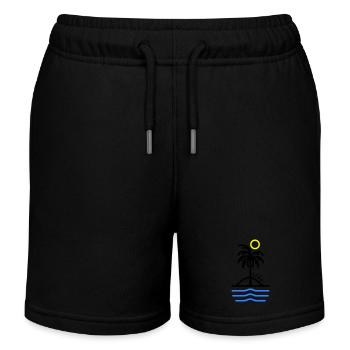 Île des Palmiers - Short de jogging enfant bio Stanley/Stella - noir - Devant
