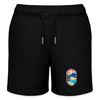 Beach Holidays Sun Sea - Kids Organic Sweat Shorts by Stanley/Stella - black - Front