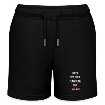 GIRLS INVENTED PUNK ROCK NOT ENGLAND – UNION JACK - Kinder Organic Joggingshorts Mini Bolter von Stanley/Stella - Schwarz - Vorne