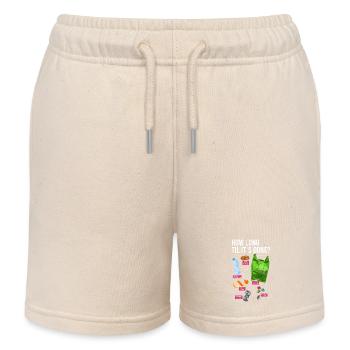Réduire, Réutiliser, Recycler, Recycler, Recycler, Jour de la Terre - Short de jogging enfant bio Stanley/Stella - écru doux - Devant