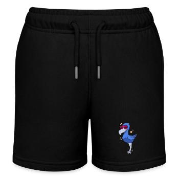 Shoebill Bird Ornithologist Forest I Gift - Kids Organic Sweat Shorts by Stanley/Stella - black - Front