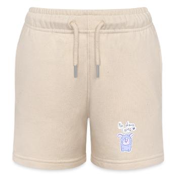 No Drama Lama – Your chill companion for stres - Kids Organic Sweat Shorts by Stanley/Stella - soft Ecru - Front