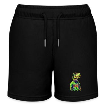 DJ T-Rex 🎧 - Kinder Organic Joggingshorts Mini Bolter von Stanley/Stella - Schwarz - Vorne