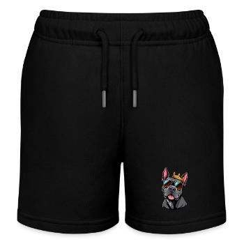 Pitbull-König - Kinder Organic Joggingshorts Mini Bolter von Stanley/Stella - Schwarz - Vorne