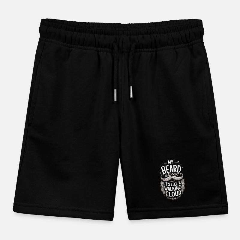 Beard Mustache Bearded Men Kids Organic Sweat Shorts by Stanley/Stella