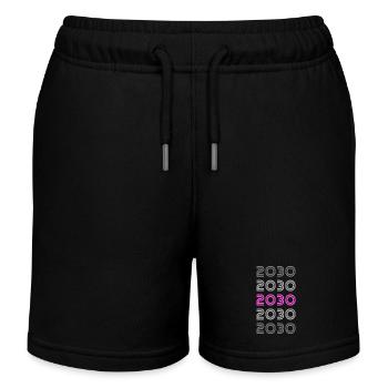 Rétro 2030 - Short de jogging enfant bio Stanley/Stella - noir - Devant