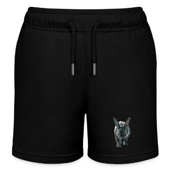 Kaninchen - Kinder Organic Joggingshorts Mini Bolter von Stanley/Stella - Schwarz - Vorne